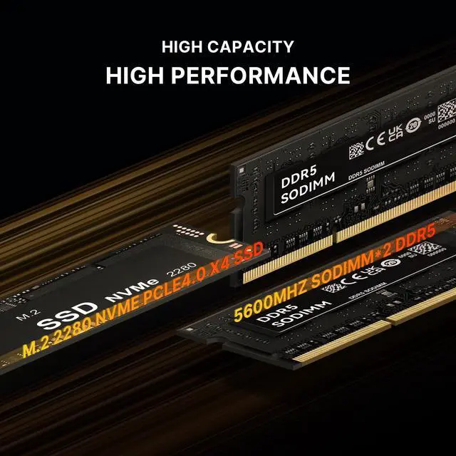 Alt view image 4 of 5 - BOSGAME M4 Plus Oculink Mini Light Gaming PC, Ryzen 9 7940HS 11 Pro Mini Computers, 32GB DDR5, PCIe 4.0 x4 1TB SSD, Wi-Fi 6E AX210, Dual 2.5GbE LAN, USB 4 8K60Hz