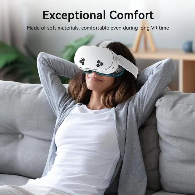 Alt view image 4 of 5 - AMVR Ultra Breathable Facial Interface Face Pad Cover and 16FT(5M) Charging Link Cable Compatible with Meta/Oculus Quest 3S