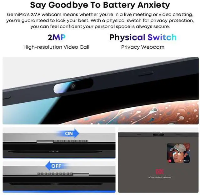 Alt view image 5 of 5 - CHUWI Business Laptop 15.6'', Intel N100 CPU(Up to 3.4GHz), 256GB SSD 8GB RAM, Windows 11 laptops, WiFi6, Bluetooth 5.2, HDMI, 2K FHD IPS Display