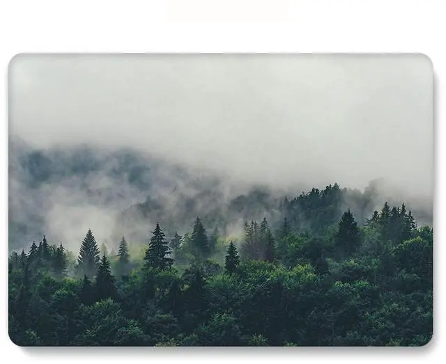 Alt view image 3 of 5 - Case Compatible with MacBook Pro 15 inch 2019 2018 2017 2016 Release A1990 A1707, Plastic Protective Hard Cover & Keyboard Cover & Sleeve for MacBook Pro 15,4 with Touch Bar - Forest