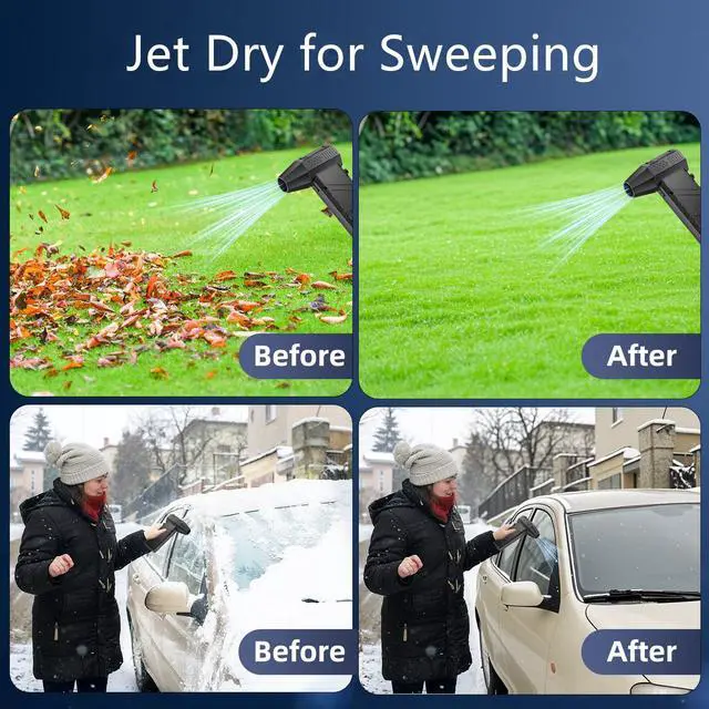 Alt view image 2 of 5 - Compressed Air Duster, 140000RPM Super Power Cordless Electric Air Duster, Rechargeable Air Blower Desk Cleaning Kit for Computer Keyboard Home Car Outdoor Dust Removal