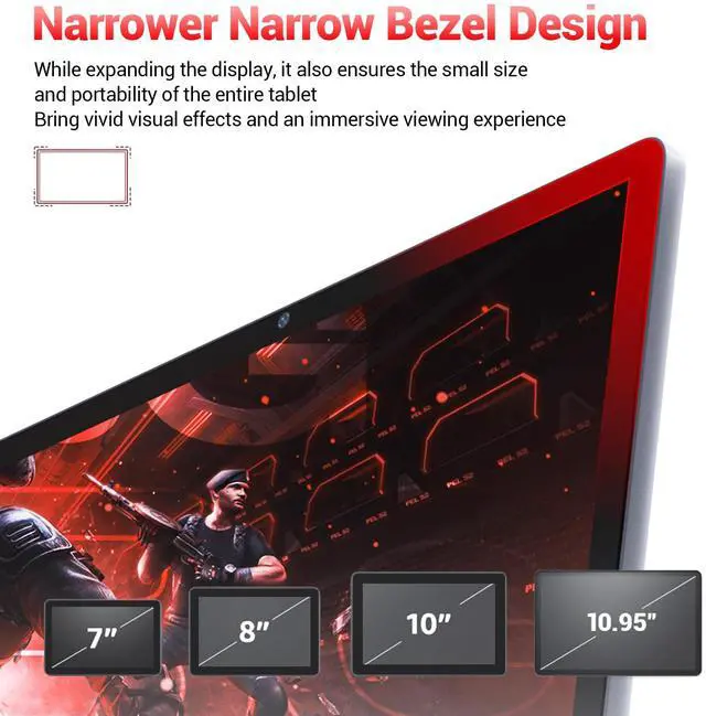 Alt view image 5 of 5 - FIREBAT Tablet Android 15, 10.95 Inch 1920x1200 In-Cell Touchscreen, 8000mAh, T606 Octa-Core Processor, 12GB RAM 128GB ROM, Wi-Fi 5, BT5.0, FM, Widevine L1, 5MP Front/13MP Back Camera, Protective Case