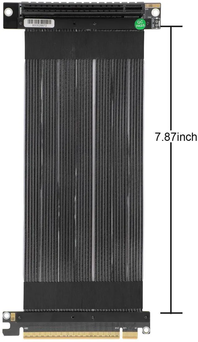 Alt view image 2 of 5 - OwlTree PCIE 5.0 Riser for 50 Graphics Cards, PCIe 5.0 x16 Gen5 Max 512Gbps, Compatible with RTX50 RX9000 Series RTX 5050 5060 5070 5080 5090 RX9060 RX9070 Graphics Cards (90 Degree Adapter 7.87inch)
