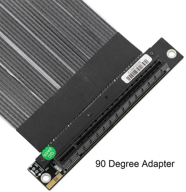 Alt view image 4 of 5 - OwlTree PCIE 5.0 Riser for 50 Graphics Cards, PCIe 5.0 x16 Gen5 Max 512Gbps, Compatible with RTX50 RX9000 Series RTX 5050 5060 5070 5080 5090 RX9060 RX9070 Graphics Cards (90 Degree Adapter 7.87inch)
