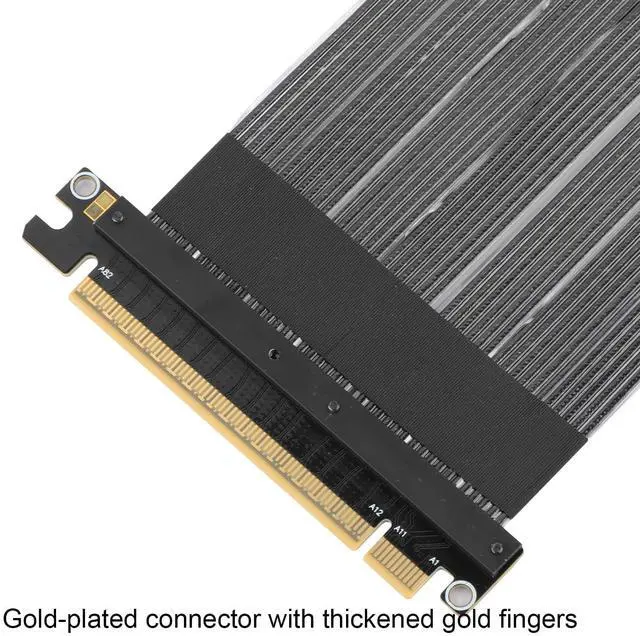 Alt view image 5 of 5 - OwlTree PCIE 5.0 Riser for 50 Graphics Cards, PCIe 5.0 x16 Gen5 Max 512Gbps, Compatible with RTX50 RX9000 Series RTX 5050 5060 5070 5080 5090 RX9060 RX9070 Graphics Cards (90 Degree Adapter 7.87inch)