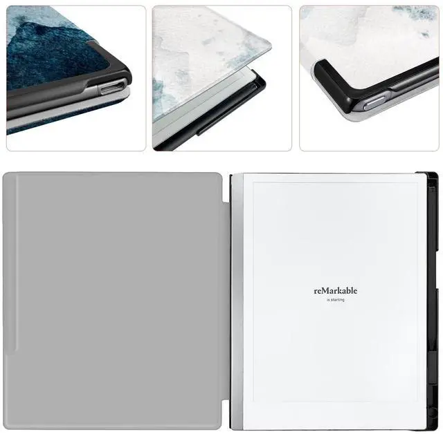 Alt view image 2 of 5 - Aippdo Case for Remarkable 2 Paper Tablet 10.3" 2020 Released,Lightweight and Hard Back Shell Protective Book Folio Cover with Built-in Pen Holder,Comes with Remarkable 2 Pen Tips.