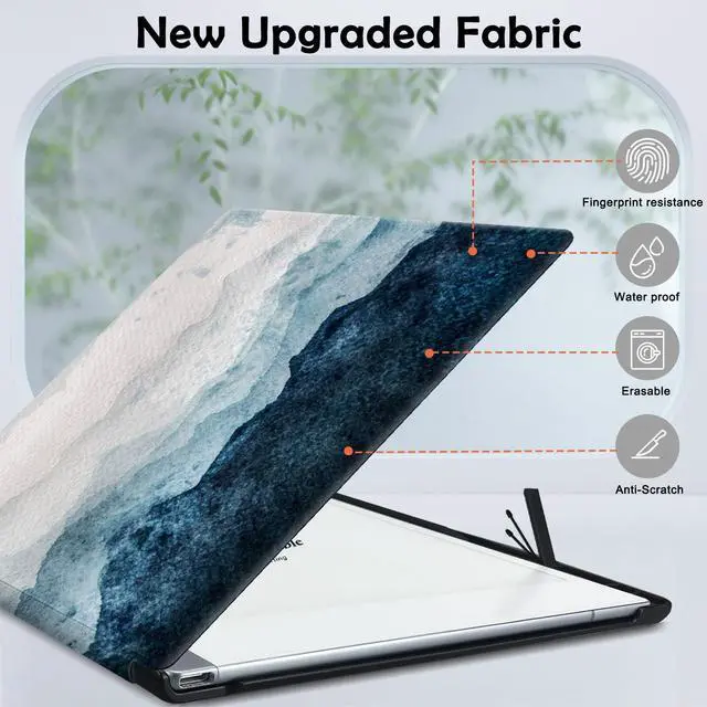 Alt view image 3 of 5 - Aippdo Case for Remarkable 2 Paper Tablet 10.3" 2020 Released,Lightweight and Hard Back Shell Protective Book Folio Cover with Built-in Pen Holder,Comes with Remarkable 2 Pen Tips.