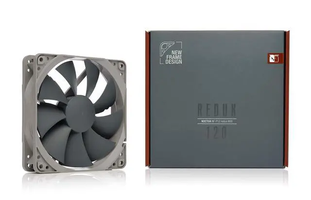 Alt view image 4 of 5 - Noctua NF-P12 redux-900, Ultra Quiet Silent Fan, 3-Pin, 900 RPM (120mm, Grey)