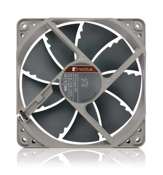 Alt view image 3 of 5 - Noctua NF-P12 redux-900, Ultra Quiet Silent Fan, 3-Pin, 900 RPM (120mm, Grey)