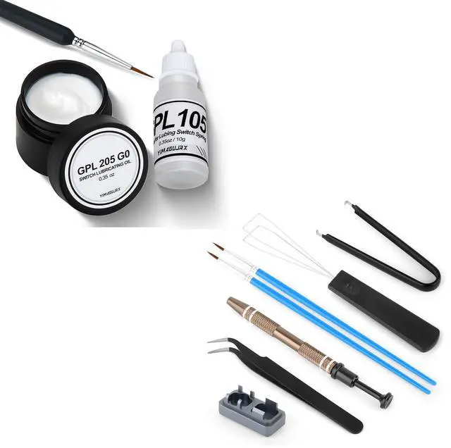 Main image of YIMAGUJRX Keyboard Removal Tool,GPL 205 G0 and GPL 105,Switch Lube Kit with Switch Opener,Switch Lube Tools,Keyboard Switch Lube Grease