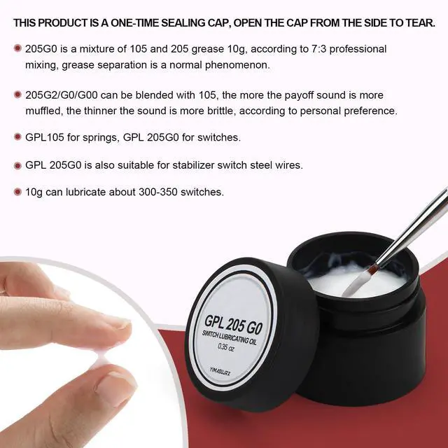 Alt view image 5 of 5 - YIMAGUJRX Keyboard Removal Tool,GPL 205 G0 and GPL 105,Switch Lube Kit with Switch Opener,Switch Lube Tools,Keyboard Switch Lube Grease