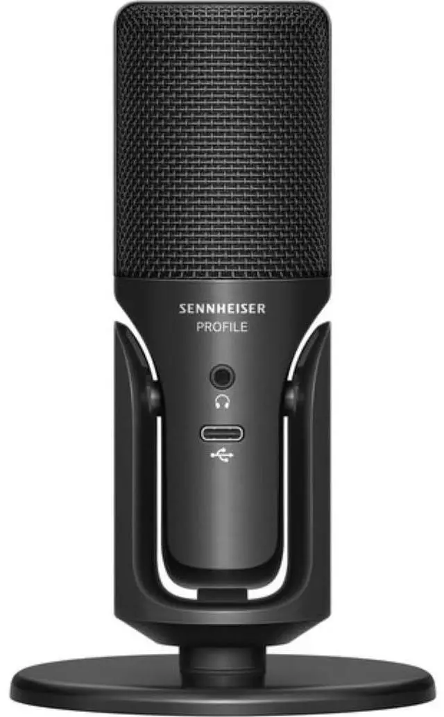 Alt view image 3 of 5 - Sennheiser Profile USB Condenser Microphone with Desktop Stand Bundled with Microphone Boom Arm + Wind Screen Pop Filter + Microfiber Cleaning Cloth (4 Items)