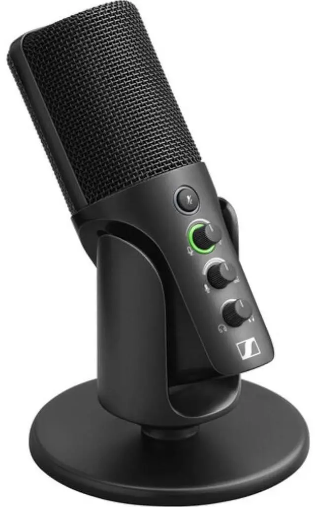 Alt view image 5 of 5 - Sennheiser Profile USB Condenser Microphone with Desktop Stand Bundled with Microphone Boom Arm + Wind Screen Pop Filter + Microfiber Cleaning Cloth (4 Items)