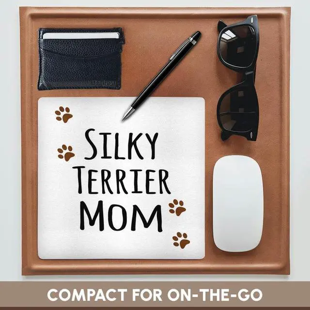 Alt view image 4 of 5 - 3dRose Silky Terrier Dog Mom Doggie by Breed Muddy Brown Paw Prints Doggy Lover Proud Pet Owner Mama Mouse Pad (mp_154197_1)