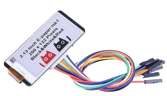 Alt view image 2 of 5 - 2.13 Inch E-Ink Display HAT for Raspberry Pi/Jetson Nano/Arduino/STM32 Three Color Red White Black E-Paper Screen SPI Interface 250x122 Resolution
