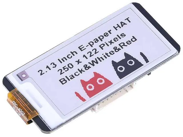 Alt view image 3 of 5 - 2.13 Inch E-Ink Display HAT for Raspberry Pi/Jetson Nano/Arduino/STM32 Three Color Red White Black E-Paper Screen SPI Interface 250x122 Resolution