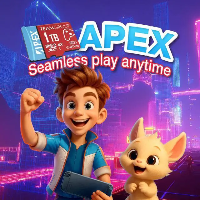 Alt view image 3 of 5 - TEAMGROUP APEX Card 1TB for Nintendo Swith2 Micro SDXC Express UHS-I U3 A1 V30, R/W up to 800/700 MB/s with Adapter TAPMSDE1TIV30A102