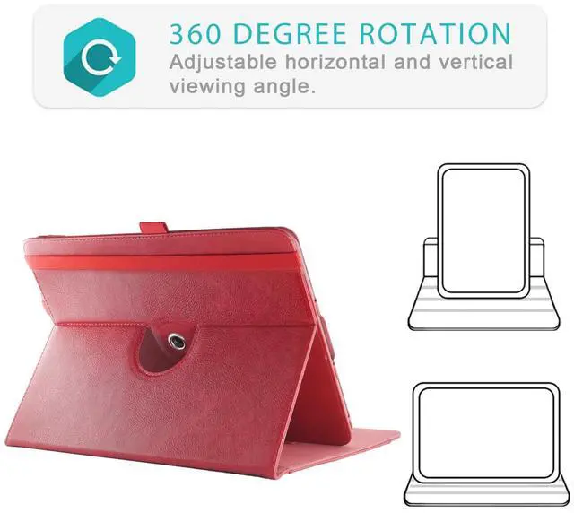 Alt view image 3 of 5 - DINGGUAGUA Case Compatible with BOOX Tablet Go 10.3 inch Tablet (2024 Released) PU Leather with Hand Strap Foldable Stands Cover Auto Sleep/Wake,Red