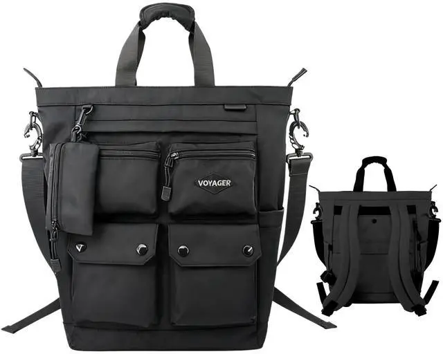 Main image of NOBLEMAN Convertible Black Laptop Backpack Purse for Women Travel Work, 3 In 1 Tote Backpack Convertible Bag Daypack for Work, Daily, Travel