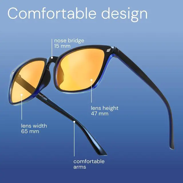 Alt view image 3 of 5 - DreamGaze Blue Blocking Glasses for Better Sleep, Anti Blue Light Glasses Men, Gaming Glasses For Men, Anti Eyestrain
