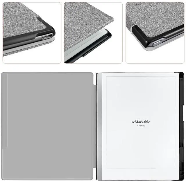 Alt view image 2 of 5 - Aippdo Case for Remarkable 2 Paper Tablet 10.3" 2020 Released,Lightweight and Hard Back Shell Protective Book Folio Cover with Built-in Pen Holder,Comes with Remarkable 2 Pen Tips.
