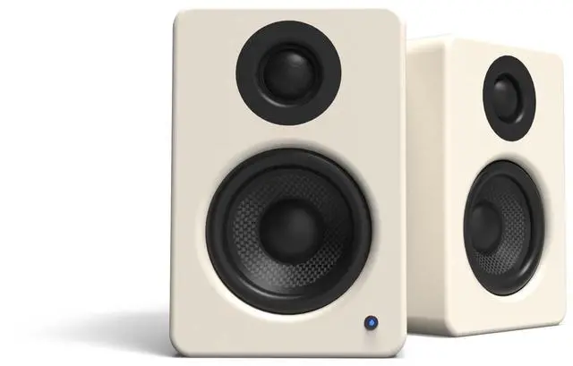 Main image of Kanto YU2 Powered Desktop Computer Speakers | 3" Drivers 3/4" Silk Dome Tweeter | 50 W RMS | Built-in USB DAC & AUX Input | Sub Out | Pair | Matte Cream