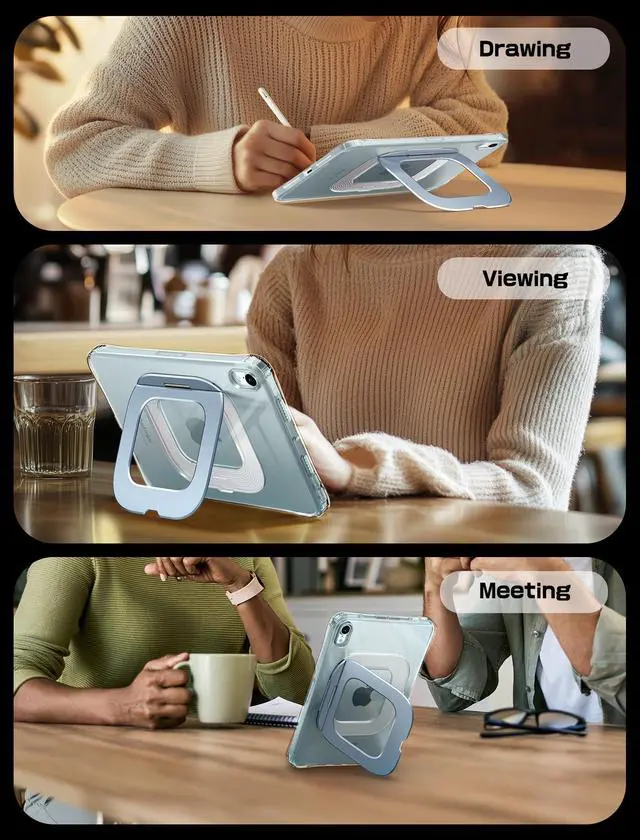 Alt view image 3 of 5 - SUPCASE for iPad Mini 7 A17 Pro 2024 Case with Stand (Unicorn Beetle Prism), [Anti-Scratch] [Support Apple Pencil Charging] Slim Protective Clear Cover for iPad Mini 7th/6th Generation 8.3 Inch, Blue