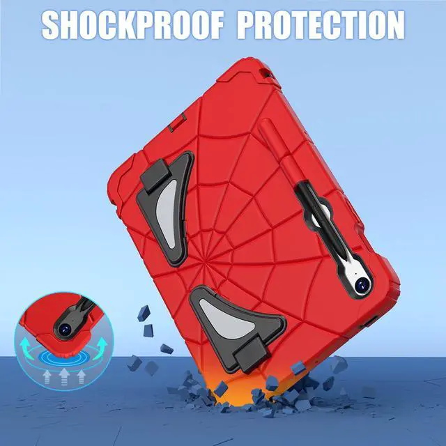 Alt view image 4 of 5 - AKABEILA Compatible with Samsung Galaxy Tab S7/S8/S9/S9 FE 11 inch(2023) Tablet CaseLightweight Shockproof Rugged Protective Cover with Kickstand for Kids Children Boys Babies Red Black