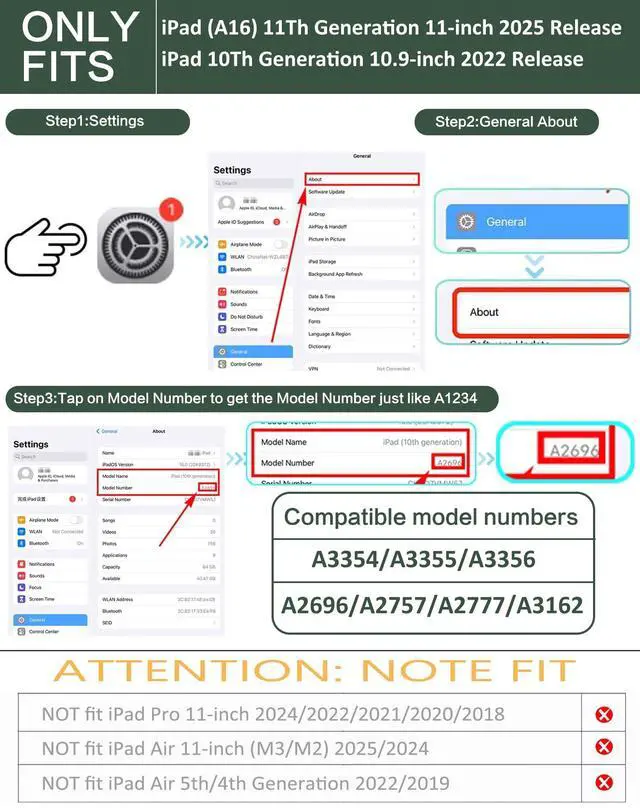 Alt view image 2 of 5 - Lalumix for iPad (A16) 11Th/10Th Generation Case 2025/2022, for iPad Case 11Th/10Th Generation, 10Th/11Th Gen iPadCase Cover Pencil Holder/Hand Strap/Pocket/Adjustable Stand, Blue Star Tree