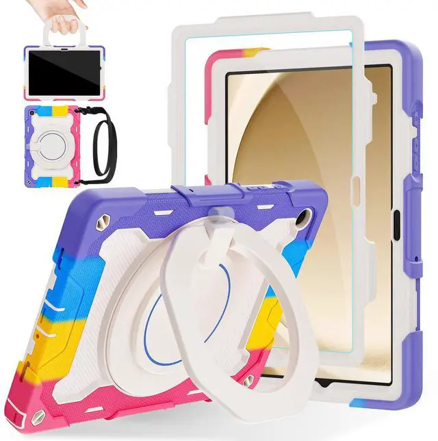 Main image of ROISKIN Case for Galaxy Tab A9 Plus 5G/ A9+ 11 Inch with HD Screen Protector & Shoulder Strap,Heavy Duty Military Case for Samsung Galaxy A9 Plus SM-X210/X216/X218 - Rotating Stand for Kids