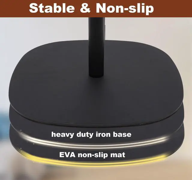 Alt view image 5 of 5 - tonchean Portable Height Adjustable Laptop Floor Stand (18-47") | Mobile Small Standing Desk for Home/Office/Classroom | Bedside Sofa Workstation with Wooden Top & Easy Assembly, Black