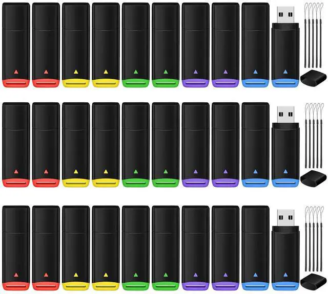 Main image of AGECASH A 2GB USB Flash Drive 50 Pack Fat USB 2.0 Flash Drives Bulk 2GB Thumb Drive 50Pack Memory Stick Jump Drives Multipack for Data Storage and Backup (Multicolor, 2 GB)