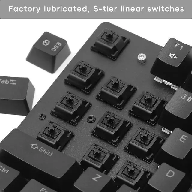 Alt view image 4 of 5 - Gateron Oil King V2 Pre Lubed 5pin Linear Switches for Mechanical Keyboard (72 PCS, Oil King)