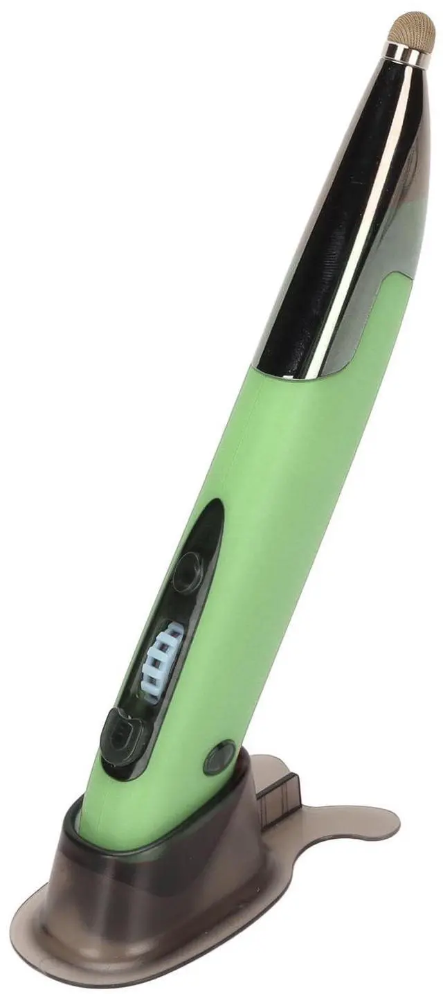 Alt view image 2 of 5 - Wireless Pocket Pen Mouse, Lychee Ergonomic 2-in-1 Adjustable Handwriting Mouse with Function, 800/1200/1600 DPI, for PC Laptop (Green)