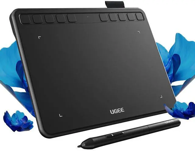 Main image of Graphics Drawing Tablet, UGEE S640 Digital Drawing Pad with 10 Hot Keys, 6.5x4 inch Pen Tablet with 8192 Levels Battery-Free Stylus Support Android/Windows/Mac OS/Chrome OS/Linux