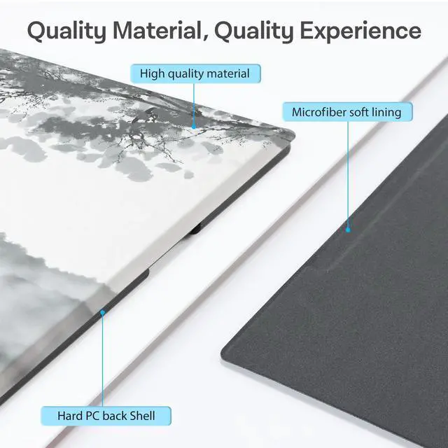 Alt view image 5 of 5 - CoBak Case for Remarkable 2 Paper Tablet - Lightweight and Hard Back Shell Protective Book Folio Cover with Built-in Pen Holder - for 10.3" 2020 Released (Ink Painting)