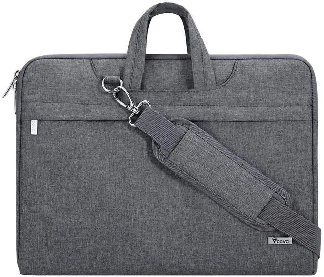 Main image of Voova Laptop Case 17 17.3 inch with Shoulder Strap, Waterproof Computer Sleeve Cover Compatible with 17-18 MacBook HP Acer Asus Dell Lenovo, Slim Briefcase for Men Women, Grey