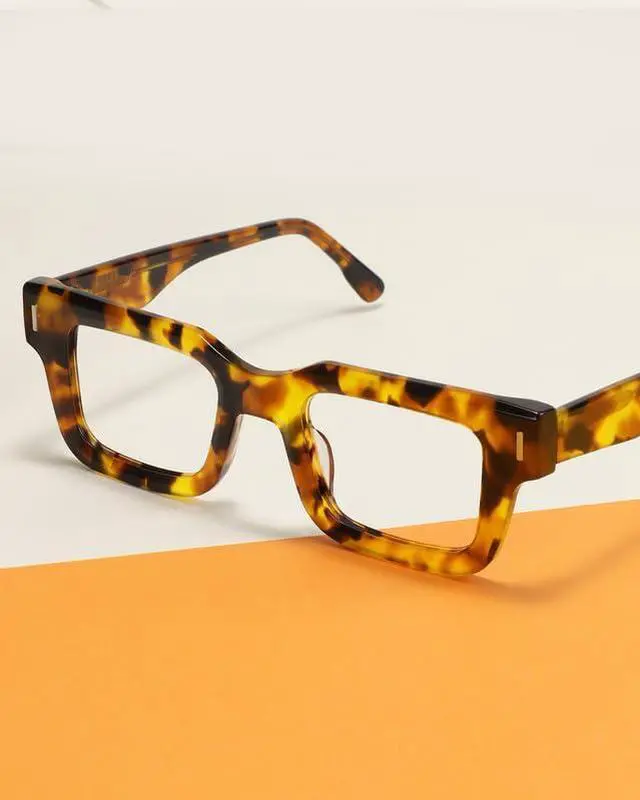 Alt view image 5 of 5 - Blue Light Glasses - 98%+UV400 Filter,Acetate Preppy Rectangle Frame for Work/Gaming