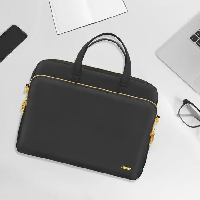 Alt view image 4 of 5 - Lausiax Laptop Bag Case 17 17.3 inch for Women Men Computer Briefcase Compatible with Dell XPS Inspiron, HP Pavilion Omen, LG Gram, Lenovo, ASUS, Acer, Messenger Shoulder Bag with Strap Handle, Black