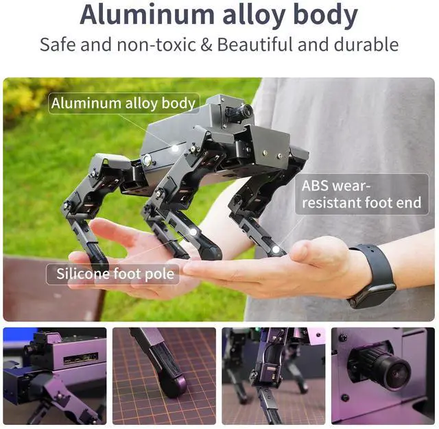 Alt view image 5 of 5 - Yahboom Raspberry Pi 5 Adults AI Smart Robot Dog Python Programmable 12DOF Bionic Mechanical Dog DOGZILLA Face Color Recognition OpenCV (S2 Without Pi)