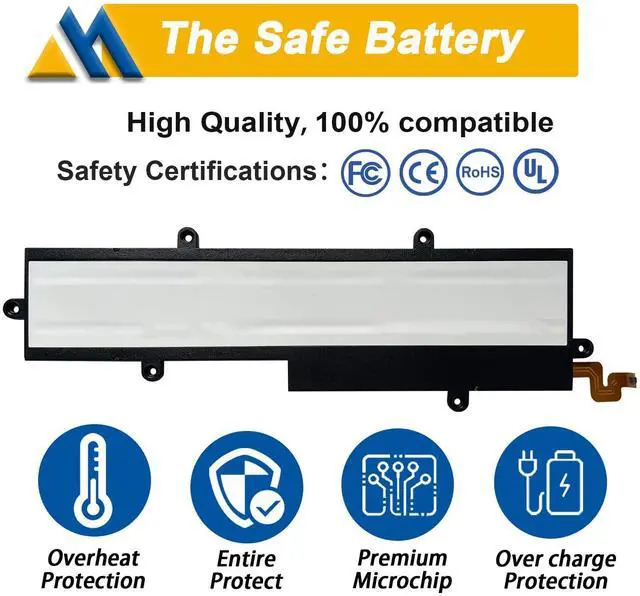 Alt view image 3 of 5 - Mobik 64.64Wh EB-BT670ABA EB-BT670ABE Laptop Battery Compatible with Samsung Galaxy View 18.4" SM-T670 Series AA2HC15BS AA2GB07BS AA2GA26BS AA2GC05BS AA2GB07B AA1G907KS AA1GA02BS AA2GC16BS 11.34V