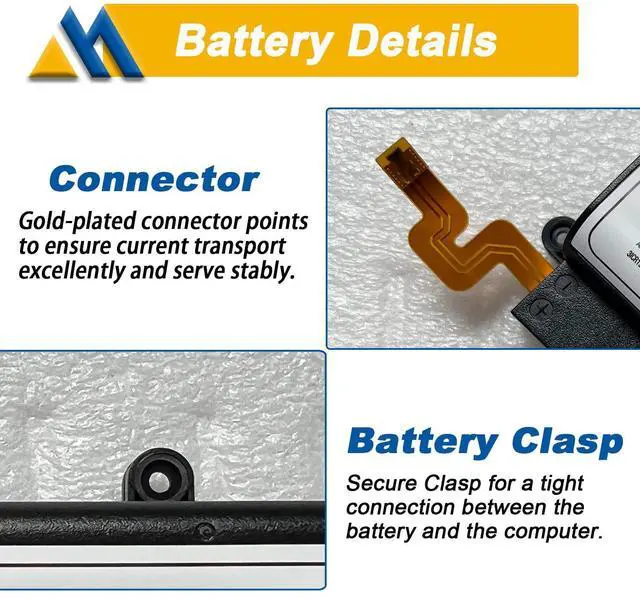 Alt view image 4 of 5 - Mobik 64.64Wh EB-BT670ABA EB-BT670ABE Laptop Battery Compatible with Samsung Galaxy View 18.4" SM-T670 Series AA2HC15BS AA2GB07BS AA2GA26BS AA2GC05BS AA2GB07B AA1G907KS AA1GA02BS AA2GC16BS 11.34V