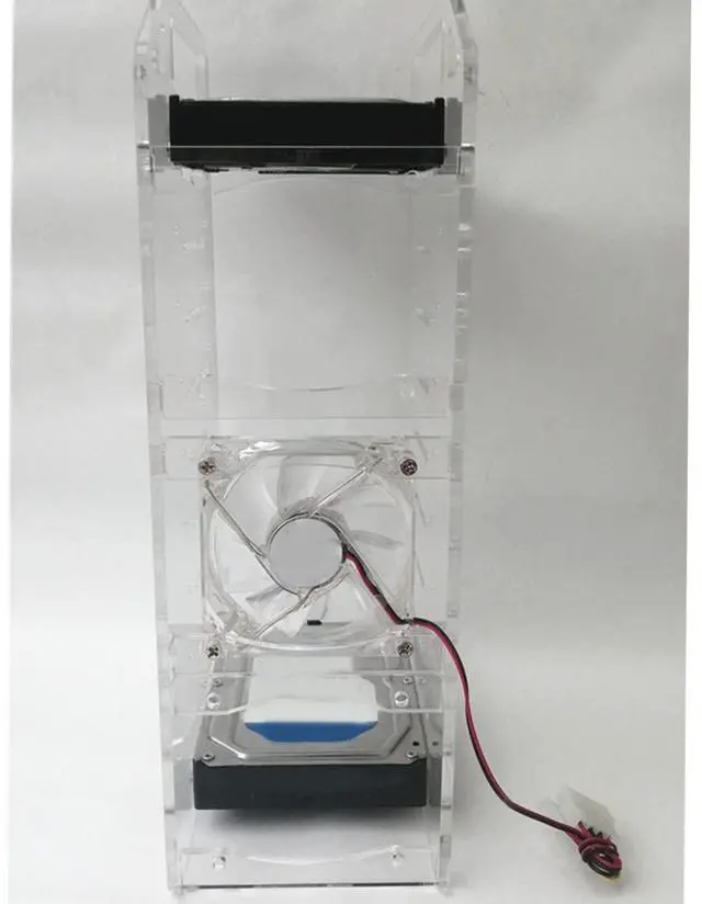 Alt view image 5 of 5 - DIY Hard Drive Bracket, Multi Layer Acrylic Rack for Desktop with Accurate Mounting Hole, Supports Multiple 3.5inch Hard Drives, Easy Installation (10 Layers)