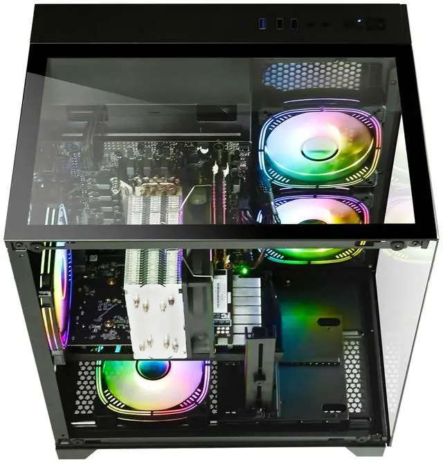 Alt view image 5 of 5 - LXZ Gaming PC, Prebuilt Desktop with 12th Core i5-12400F & GeForce RTX3050, 32G DDR4 RAM, 1TB NVME SSD, Wi-Fi Tower Computer for Gaming, Home and Office (Black)