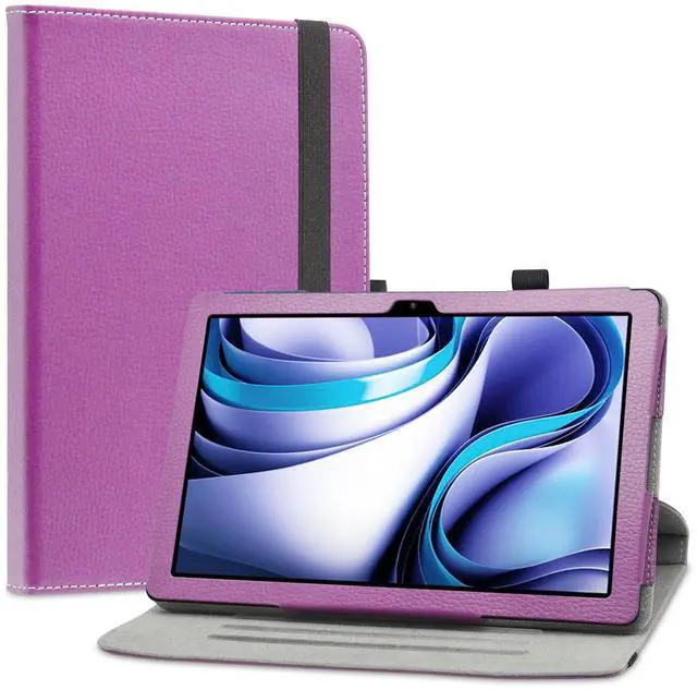 Main image of LiuShan Compatible BLU M10L Pro Rotation Case, 360 Rotation Stand PU Cover for 10.1" Tablet, Purple