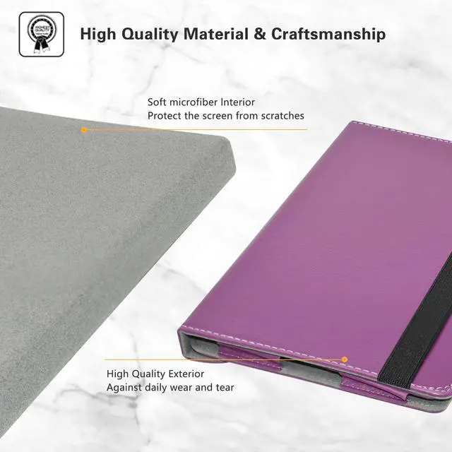 Alt view image 5 of 5 - LiuShan Compatible BLU M10L Pro Rotation Case, 360 Rotation Stand PU Cover for 10.1" Tablet, Purple