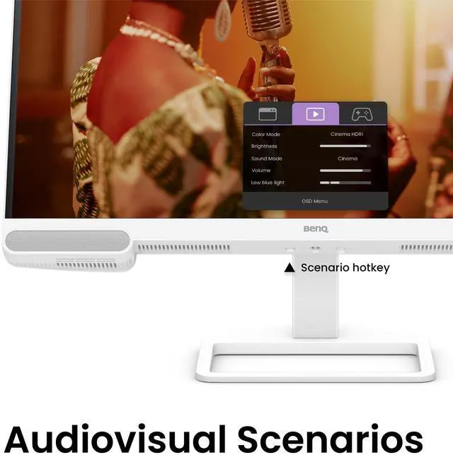 Alt view image 3 of 5 - BenQ EW2790U 27 4K 3840x2160 Premium Monitor with 95% P3 Color Coverage, Exclusive AI Contrast Technology, Built-in 5W Speakers, 1 USB Type-C, 3 HDMI Ports, Ergonomic Design, and Eye-Care Technology