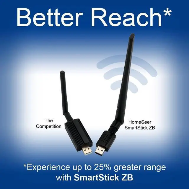 Alt view image 5 of 5 - HomeSeer SmartStick ZB  Long Range Zigbee USB Dongle | ERF32MG21 Chipset | Compatible with HomeSeer, Home Assistant, OpenHAB, Zigbee2MQTT