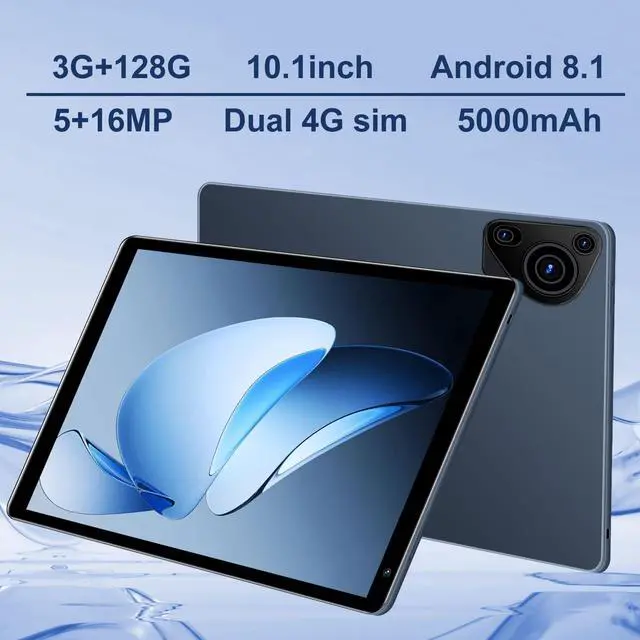 Alt view image 4 of 5 - 10.1 Inch Android Tablet PC with Keyboard & Stylus, 8-Core Processor T806 GPU, 3GB RAM 128GB Storage, 4G LTE SIM Slot, 5000mAh Battery,5MP+16MP Cameras for Work and Entertainment (Grey, G2)