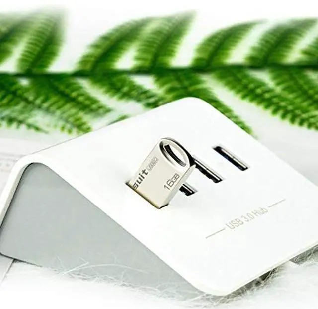 Alt view image 2 of 2 - Mini USB Flash Drive, Metal USB Stick Memory Stick 32GB 64GB 128GB with Keyring Pen Drive Thumb Drive Data Storage Sticks, Silver (USB 3.0,128GB)